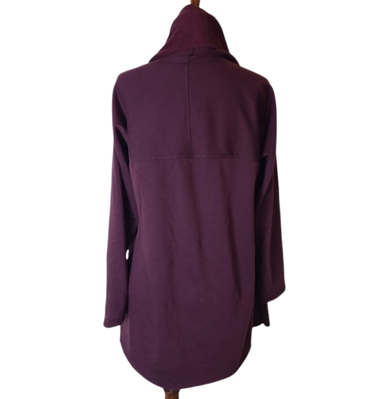 Anthropologie Drew Open Front Knit Cardigan Sweater Small Cozy Purple NWT - Picture 3 of 8